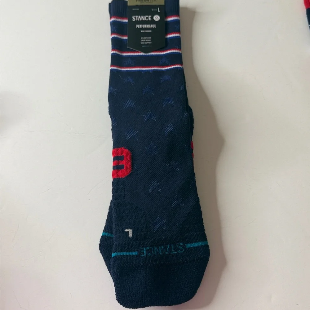 Stance Performance Socks. 2 Pairs. American / Patriotic. Size Large.